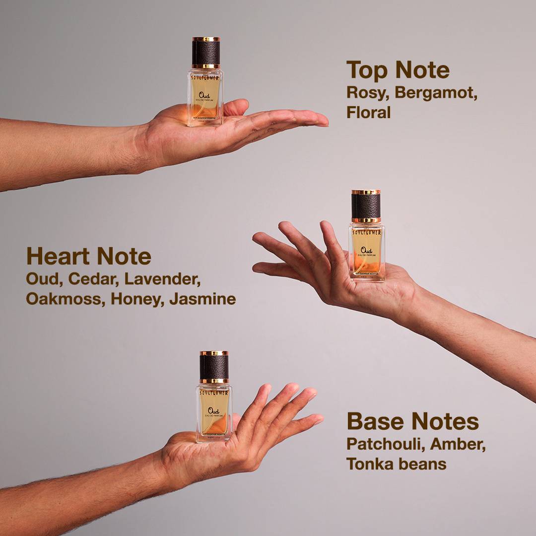 Soulflower Oud Eau de Parfum | Rich Oud Fragrance | Long Lasting Luxury Perfume