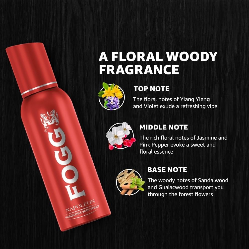 Fogg Marco Royal and Napoleon Body Spray for Men | Long Lasting No Gas Aromatic Deodorant Combo