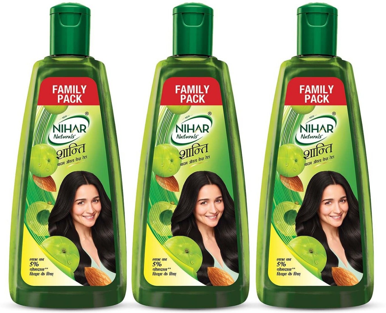 Nihar Shanti Amla And Badam Hair Oil 500 Ml X 3 Hair Oil