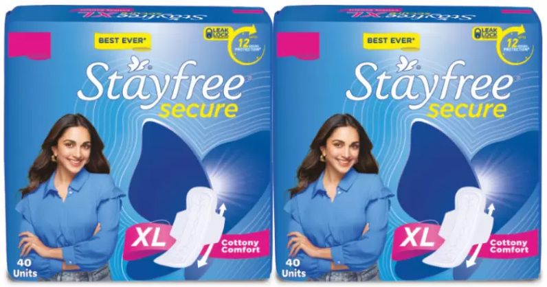 Stayfree Secure Xl Cottony Cover Sanitary Pad (Pack Of 80) Combo Pack Sanitary Pad