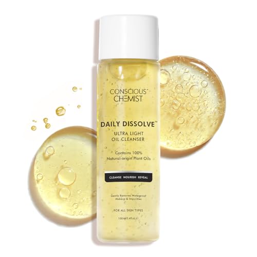 Conscious Chemist Daily Dissolve Makeup Remover Oil Cleanser | Removes Waterproof Makeup and SPF for All Skin Types