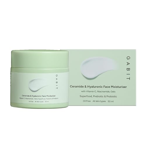 Gabit Skincare Ceramide & Hyaluronic Lightweight Moisturizer to Hydrate & Brighten Skin| Oil Free for All Skin Types