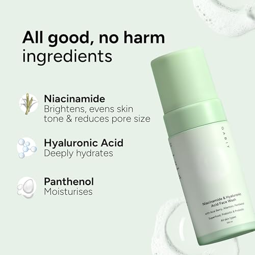 Gabit Skincare Niacinamide & Hyaluronic Acid Foaming Face Wash  50 SPF