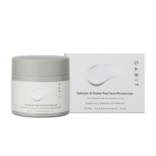 Gabit Skincare Salicylic Acid & Green Tea Face Moisturiser For Acne, Blackheads & Open Pores