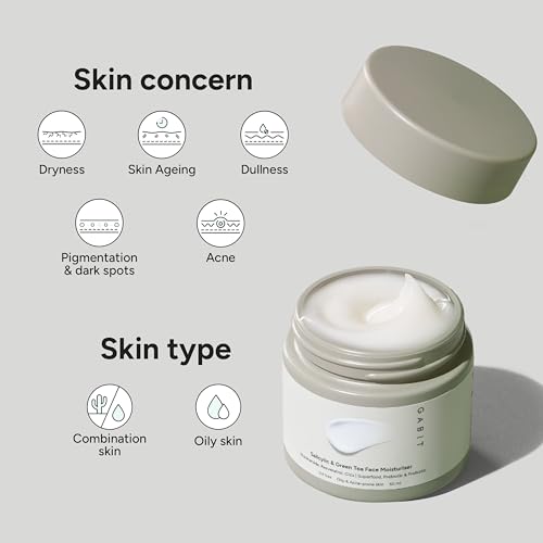 Gabit Skincare Salicylic Acid & Green Tea Face Moisturiser For Acne, Blackheads & Open Pores