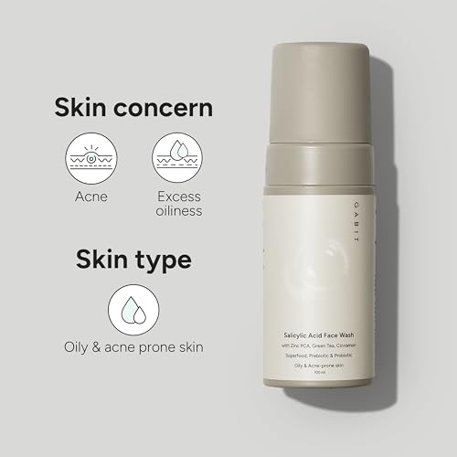 Gabit Skincare Salicylic Acid Face Wash for Oily, Acne Prone Skin | For Men & Women