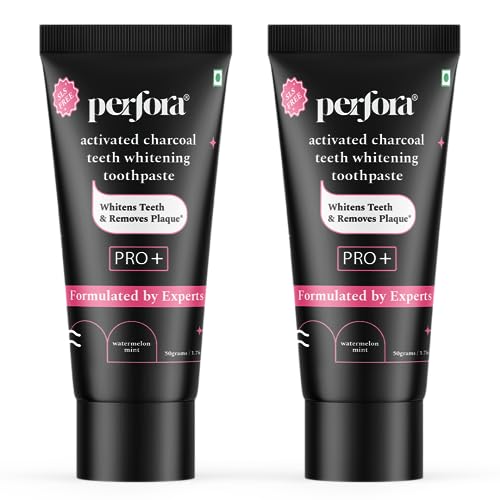 Perforacare Activated Charcoal Whitening Toothpaste | SLS Free | Enamel Safe Teeth Whitening Toothpaste