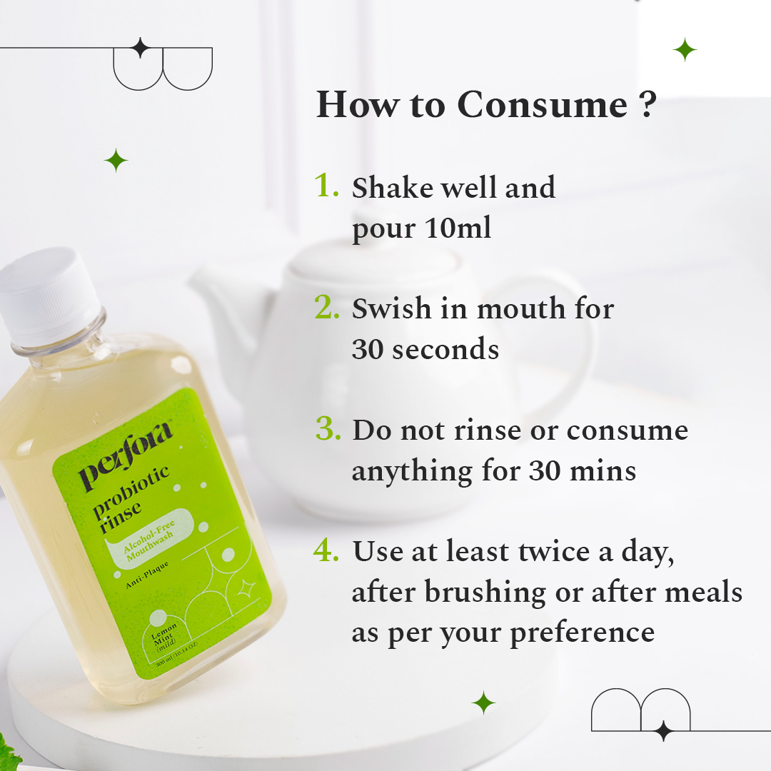 Perforacare Lemon Mint Mouthwash (300ml x 1)