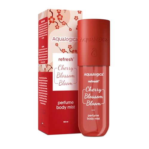 Aqualogica Refresh Plus Cherry Blossom Bloom Perfume Body Mist with Zemea and Hyaluronic Acid | Sweet Floral Fruity Fragrance