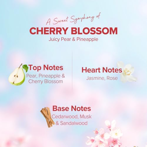 Aqualogica Refresh Plus Cherry Blossom Bloom Perfume Body Mist with Zemea and Hyaluronic Acid | Sweet Floral Fruity Fragrance
