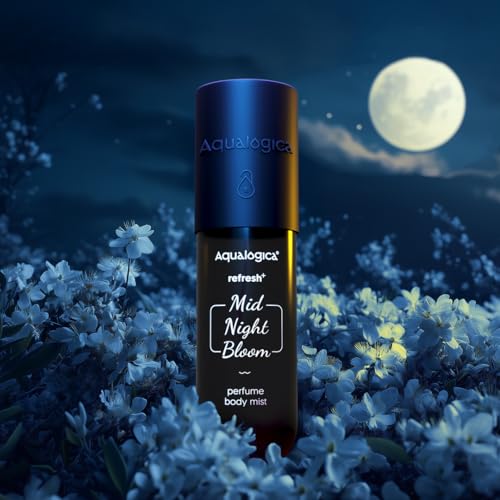 Aqualogica Refresh Plus Mid Night Bloom Perfume Body Mist with Raspberry and Amber | Dark Sensual Long Lasting Fragrance