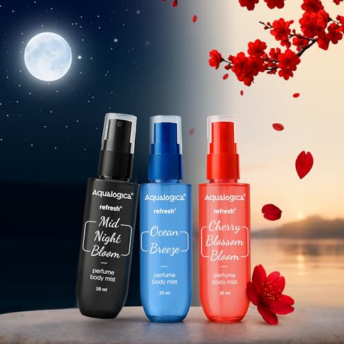 Aqualogica Refresh Plus Mist Me Not Perfume Body Mist Set of 3 | Travel Friendly Hydrating Mist Gift Pack