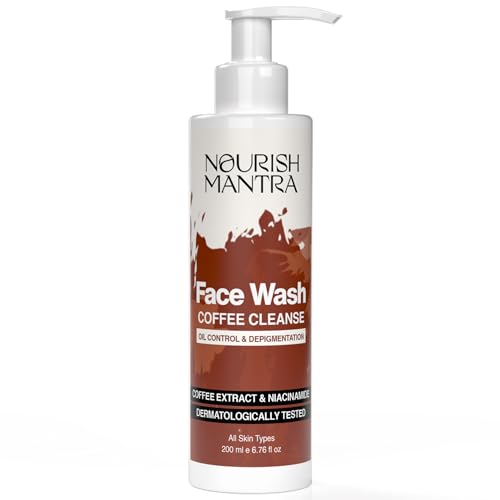 Nourish Mantra Coffee Cleanse Face Wash | Refreshing Coffee Gel Cleanser for Deep Skin Cleansing and Exfoliation