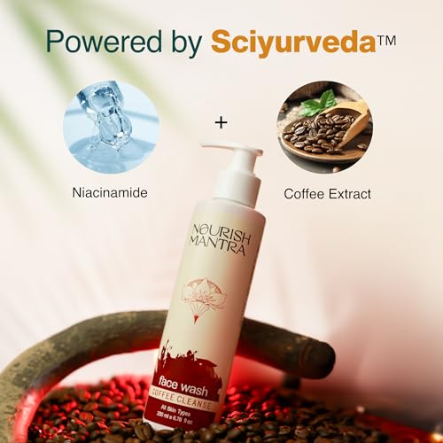 Nourish Mantra Coffee Cleanse Face Wash | Refreshing Coffee Gel Cleanser for Deep Skin Cleansing and Exfoliation