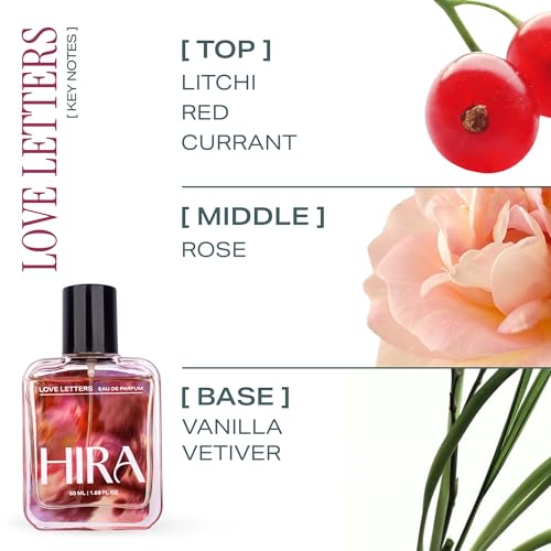 HIRA Love Letters Perfume for Woman | Warm Vanilla, Fruity & Floral Scent