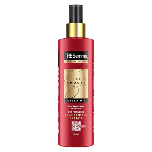 TRESemme Keratin Smooth Heat Protect Spray with Argan Oil | Shields Hair from Heat Styling Damage & Controls Frizz for Smooth, Shiny Hair