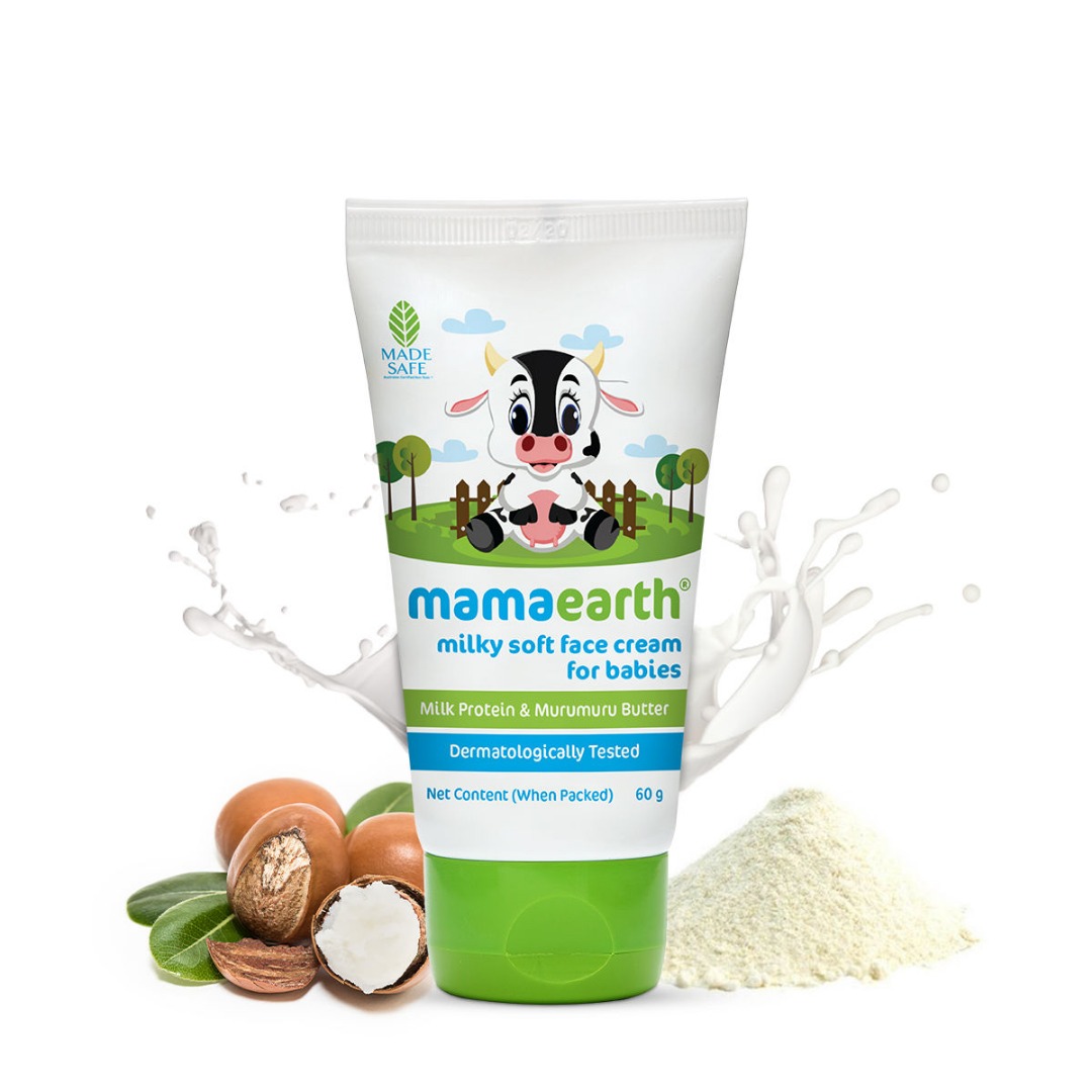Mamaearth Milky Soft Face Cream With Murumuru Butter For Babies | Natural Ingredients | Toxin-Free | Skin Care
