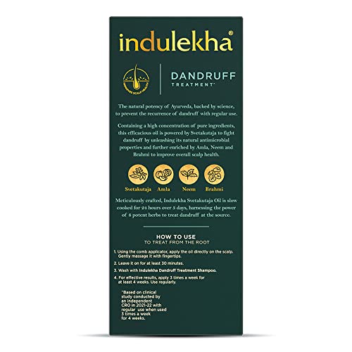 Indulekha Svetakutaja Ayurvedic Anti-Dandruff Hair Oil for Scalp Care