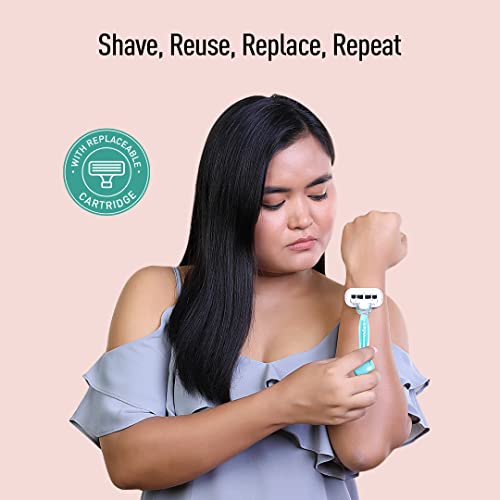 Sirona 4 Blade Resuable Cartridge Razor (Pack Of 1) | Smooth Shave | Women Grooming | Personal Care