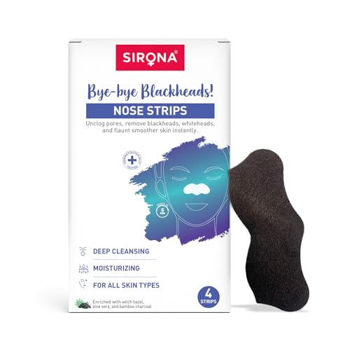 Sirona Bamboo Charcoal Nose Strips (Pack Of 4) | Women Personal Care | Hygienic & Safe | Intimate Care