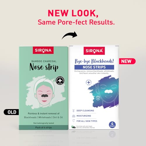 Sirona Bamboo Charcoal Nose Strips (Pack Of 4) | Women Personal Care | Hygienic & Safe | Intimate Care
