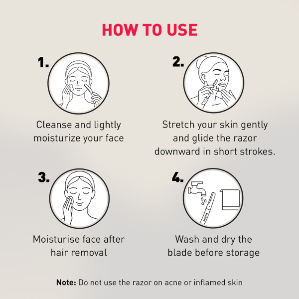 Sirona Blink And Glow Face Razor | Smooth Shave | Women Grooming | Personal Care