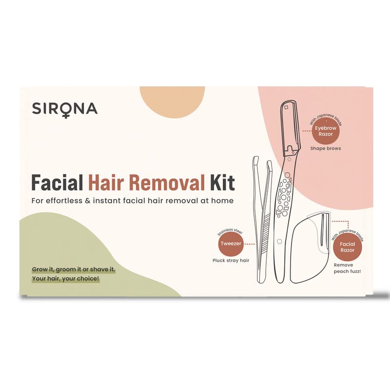Sirona Facial 3-In-1 Hair Removal Kit | Women Personal Care | Hygienic & Safe | Intimate Care