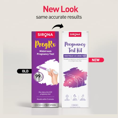 Sirona Pregrx Midstream Pregnancy Test | Women Personal Care | Hygienic & Safe | Intimate Care