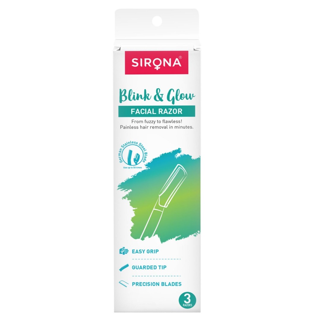 Sirona Reusable Eyebrow & Face Razor For Women - 2 Razors | Smooth Shave | Women Grooming | Personal Care