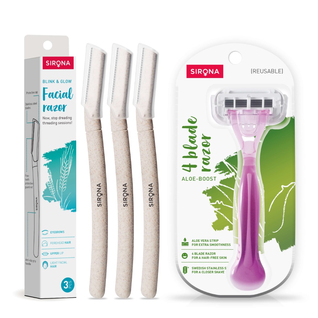 Sirona Tip To Toe Shaving Kit | Women Personal Care | Hygienic & Safe | Intimate Care