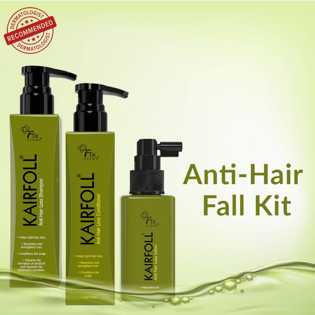 FIXDERMA Hair Fall Control Kit | Dermatologist Tested | Clinically Proven | Skin Care