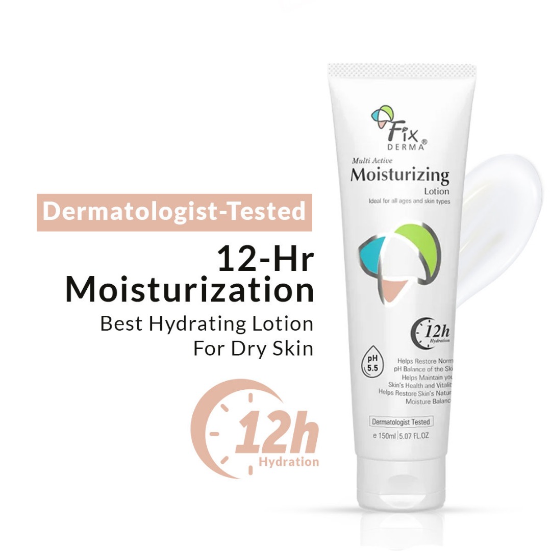 FIXDERMA Moisturizing Lotion | Dermatologist Tested | Clinically Proven | Skin Care