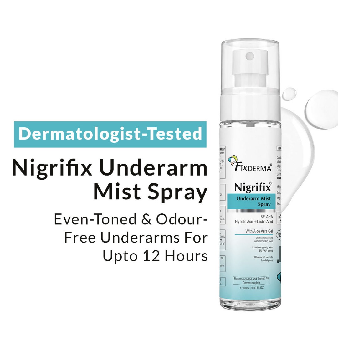 FIXDERMA Nigrifix Underarm Mist Spray | Dermatologist Tested | Clinically Proven | Skin Care
