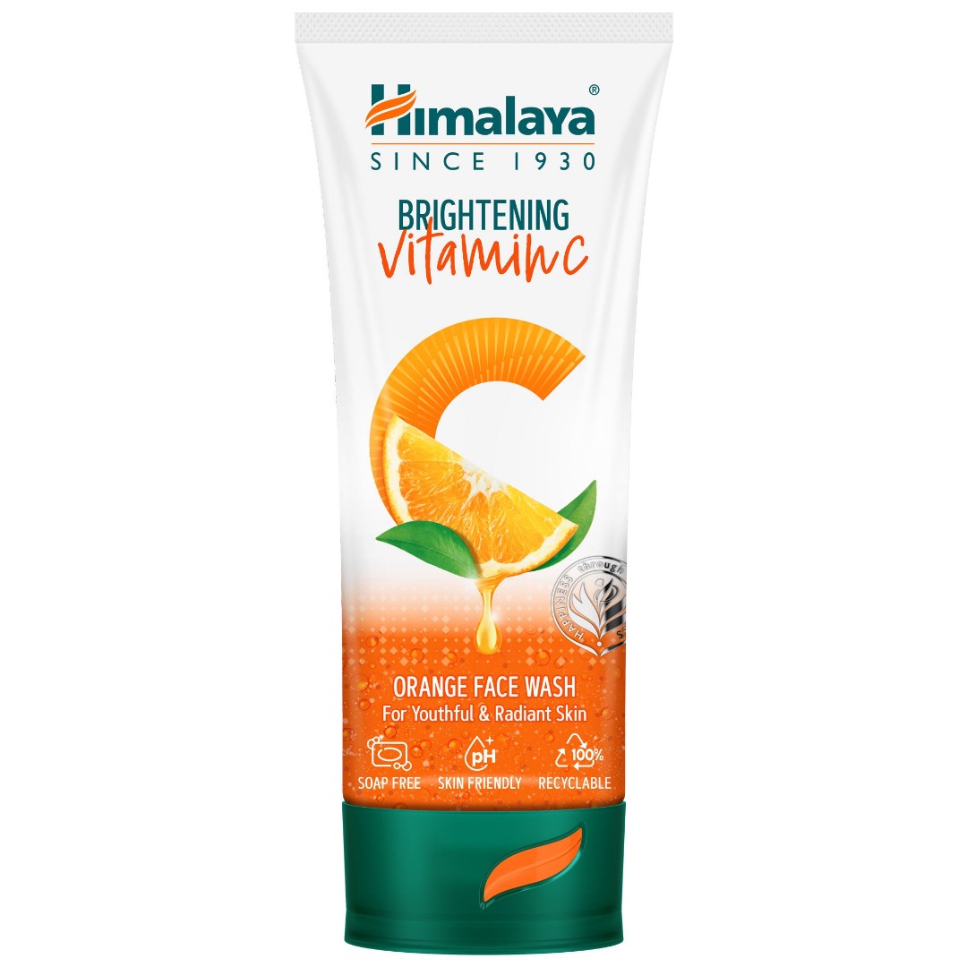 Himalaya Brightening Vitamin C Orange Face Wash | Herbal Formula | Gentle Cleansing | Skin Care