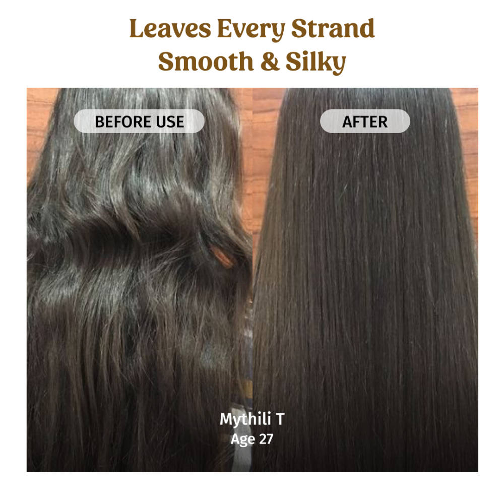Vilvah Anti-Frizz Hair Serum | Tames Frizz & Flyaways | Smooth, Soft & Shiny Hair | Lightweight Formula | Hair Serum