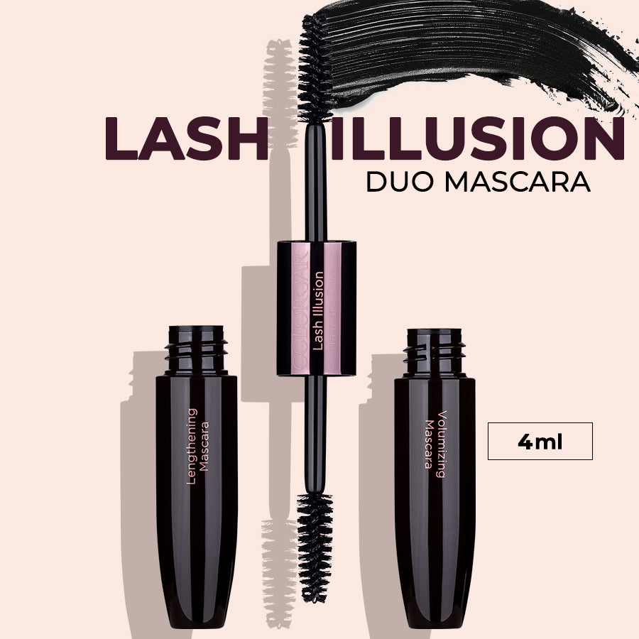 Colorbar Lash Illusion Duo Mascara | Volumising | Long-Lasting | Eye Makeup