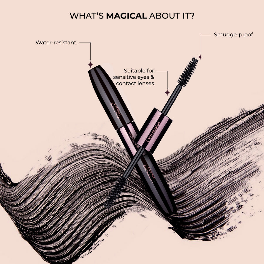 Colorbar Lash Illusion Duo Mascara | Volumising | Long-Lasting | Eye Makeup