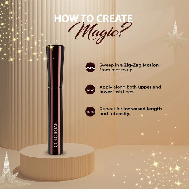 Colorbar Magic Glide Lengthening Mascara | Volumising | Long-Lasting | Eye Makeup