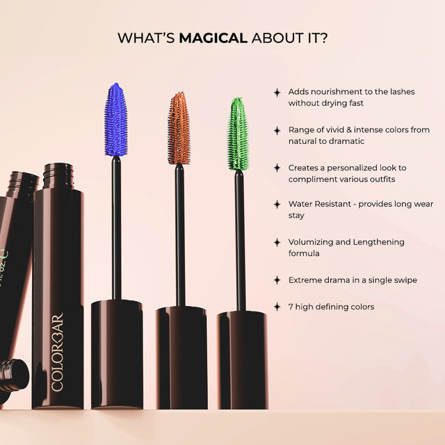 Colorbar Starlight Wand Color Mascara - Volumising | Long-Lasting | Eye Makeup