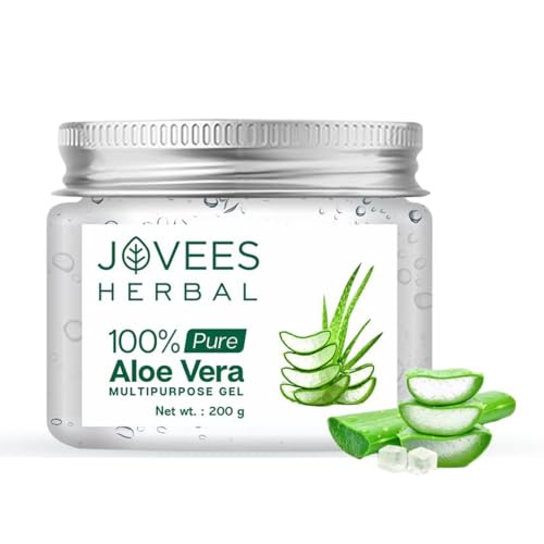 Jovees 100% Pure Aloe Vera Multipurpose Gel For Face, Skin & Hair | Natural Ingredients | Herbal Formula