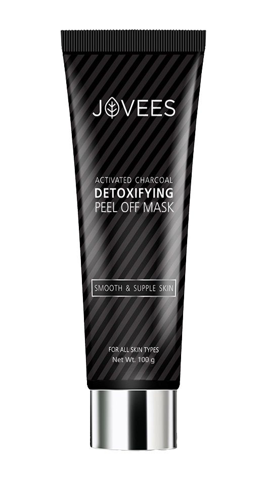 Jovees Activated Charcoal Detoxifying Peel Off Mask | Clarifies | Natural Ingredients | Herbal Formula
