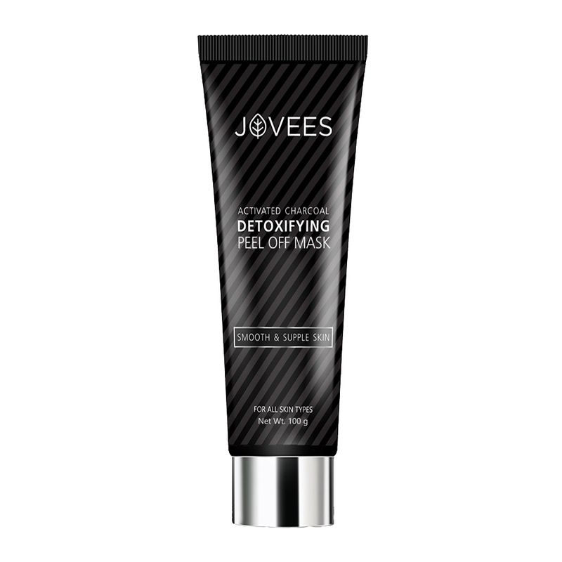 Jovees Activated Charcoal Detoxifying Peel Off Mask | Clarifies | Natural Ingredients | Herbal Formula