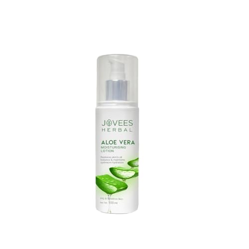 Jovees Aloe Vera Moisturising Lotion With Sandalwood | Oily, Sensitive Skin | Natural Ingredients | Herbal Formula