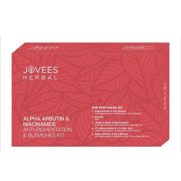 Jovees Alpha Arbutin & Niacinamide Anti Pigmentation & Blemishes Facial Kit | For Pigmentation & Blemishes | For Multiple Use