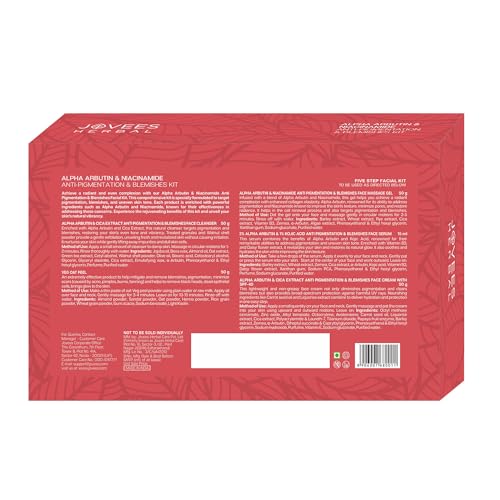 Jovees Alpha Arbutin & Niacinamide Anti Pigmentation & Blemishes Facial Kit | For Pigmentation & Blemishes | For Multiple Use