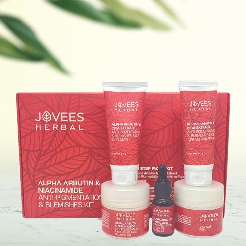 Jovees Alpha Arbutin & Niacinamide Anti Pigmentation & Blemishes Facial Kit | For Pigmentation & Blemishes | For Multiple Use