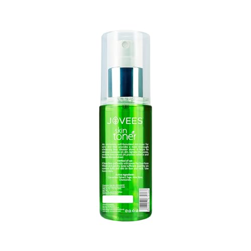 Jovees Cucumber Skin Toner | Face Mist & Toner For Oily & Acne Prone Skin | Skin Refreshing | Pore Tightening