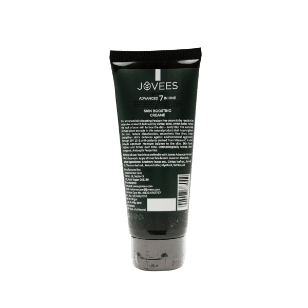 Jovees Men Advanced 7 In-1 Skin Boosting Creame | Brightens & Evens Skin | Natural Ingredients | Herbal Formula