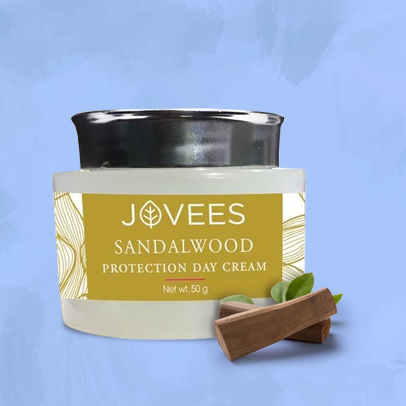 Jovees Sandalwood Protection Day Cream | Oily, Sensitive Skin | SPF 20 | Natural Ingredients | Herbal Formula