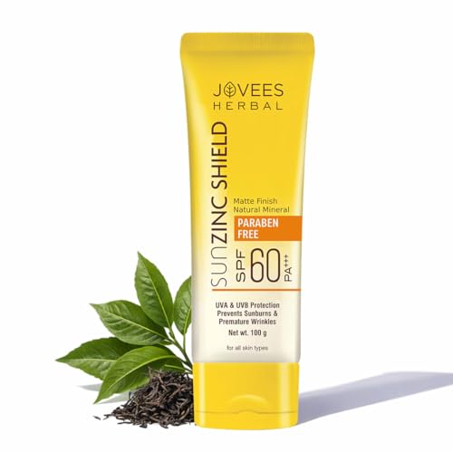 Jovees Sun Zinc Shield SPF 60 Pa+++ | Sunscreen For Men & Women | Broad Spectrum | UVA/UVB Protection | SPF Protection